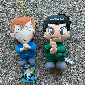 Vintage Yu Yu Hakusho 8” Plush Yusuke and Kuwabara